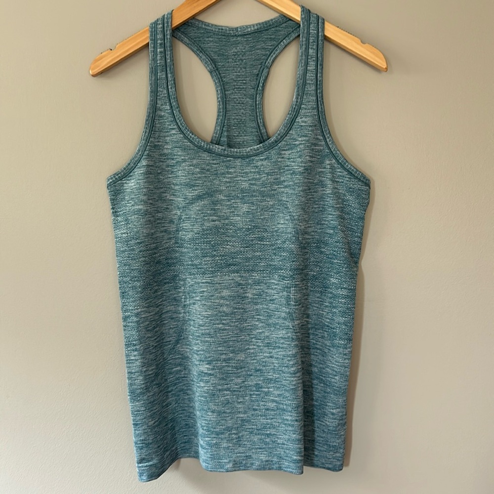 Lululemon Swiftly Tech Racerback Sz 8 Heathered Desert Teal